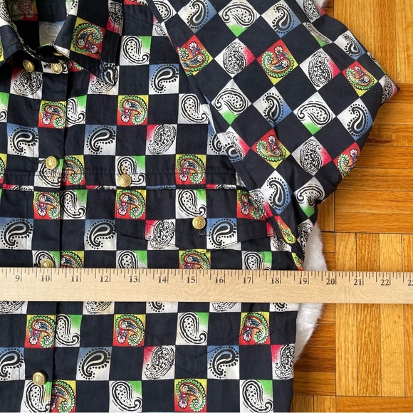 GIANNI VERSACE vintage shirt with gold buttons - Picture 11 of 12